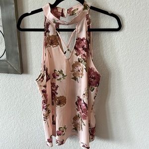 Women’s rose pink flowy top